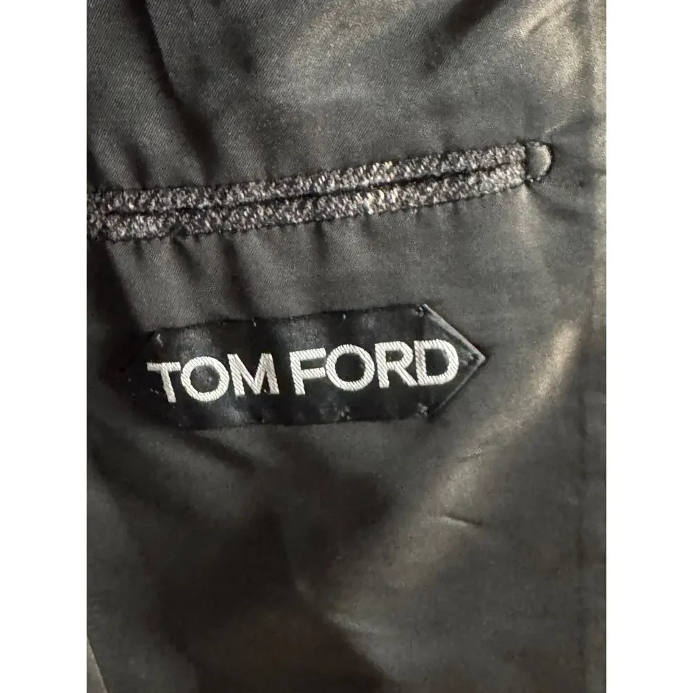 Tom Ford Brown Windowpane Tweed Wool Silk 3Pc Suit 50 40R 34x30 Trousers